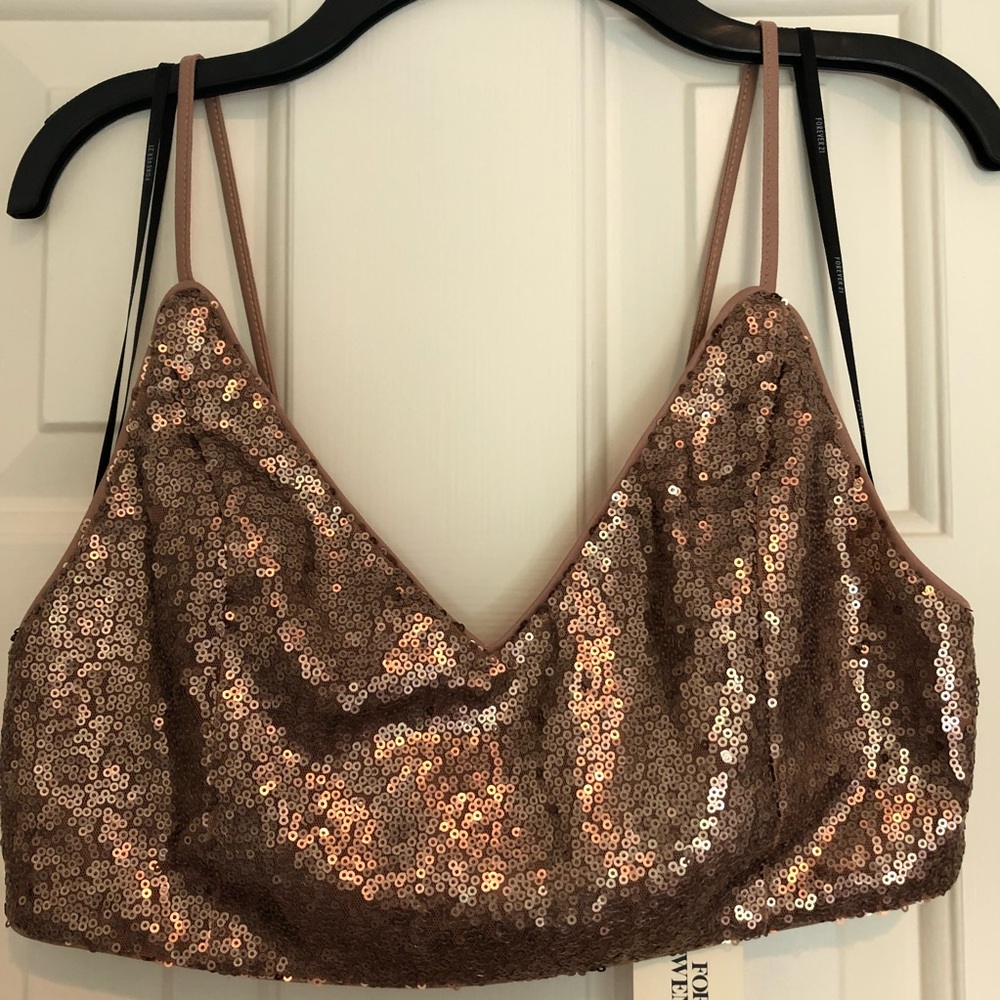 Gold sequin top
